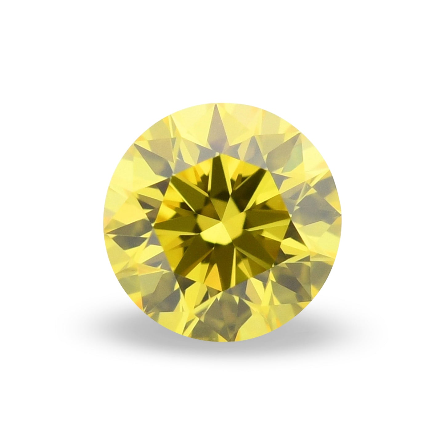 0.26 Carat Fancy Vivid Yellow Round Brilliant Diamond VVS2 GIA