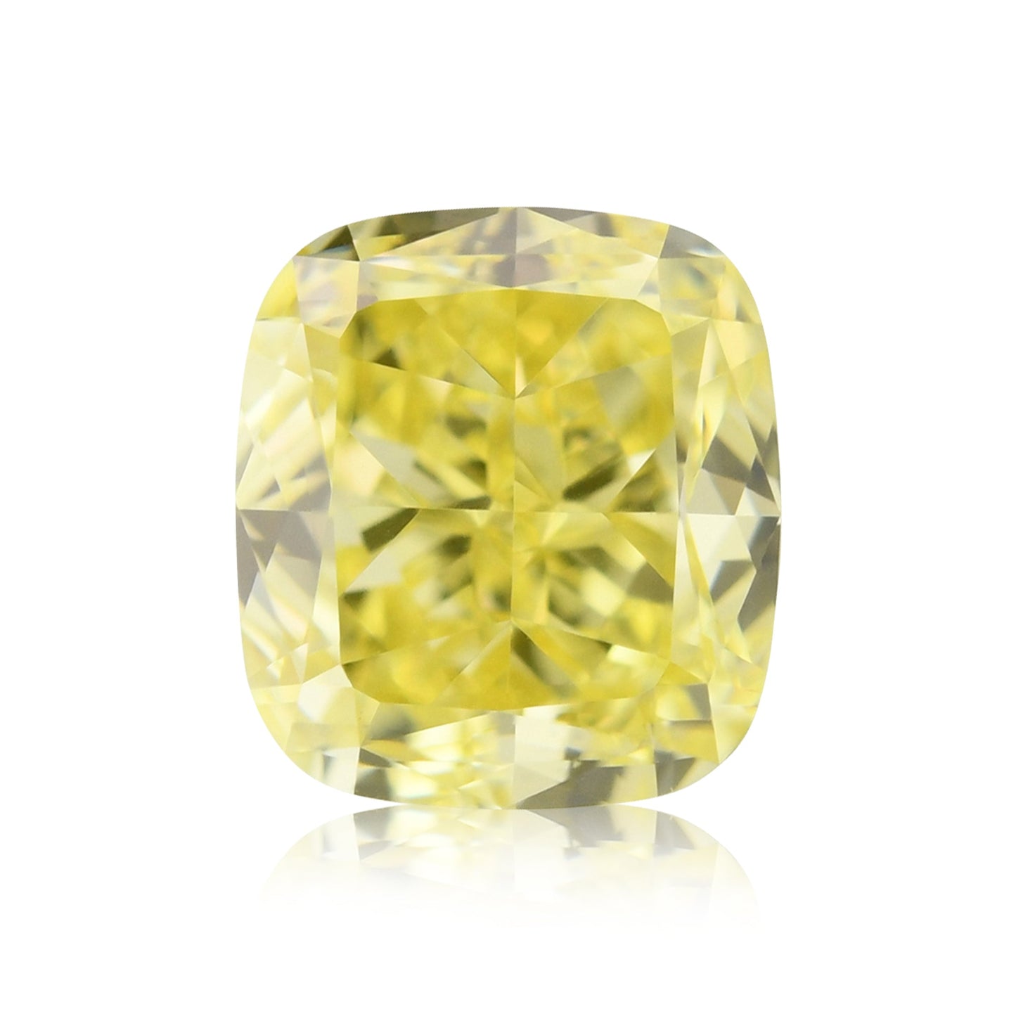 0.76 Carat Fancy Intense Yellow Cushion Diamond VS2 GIA