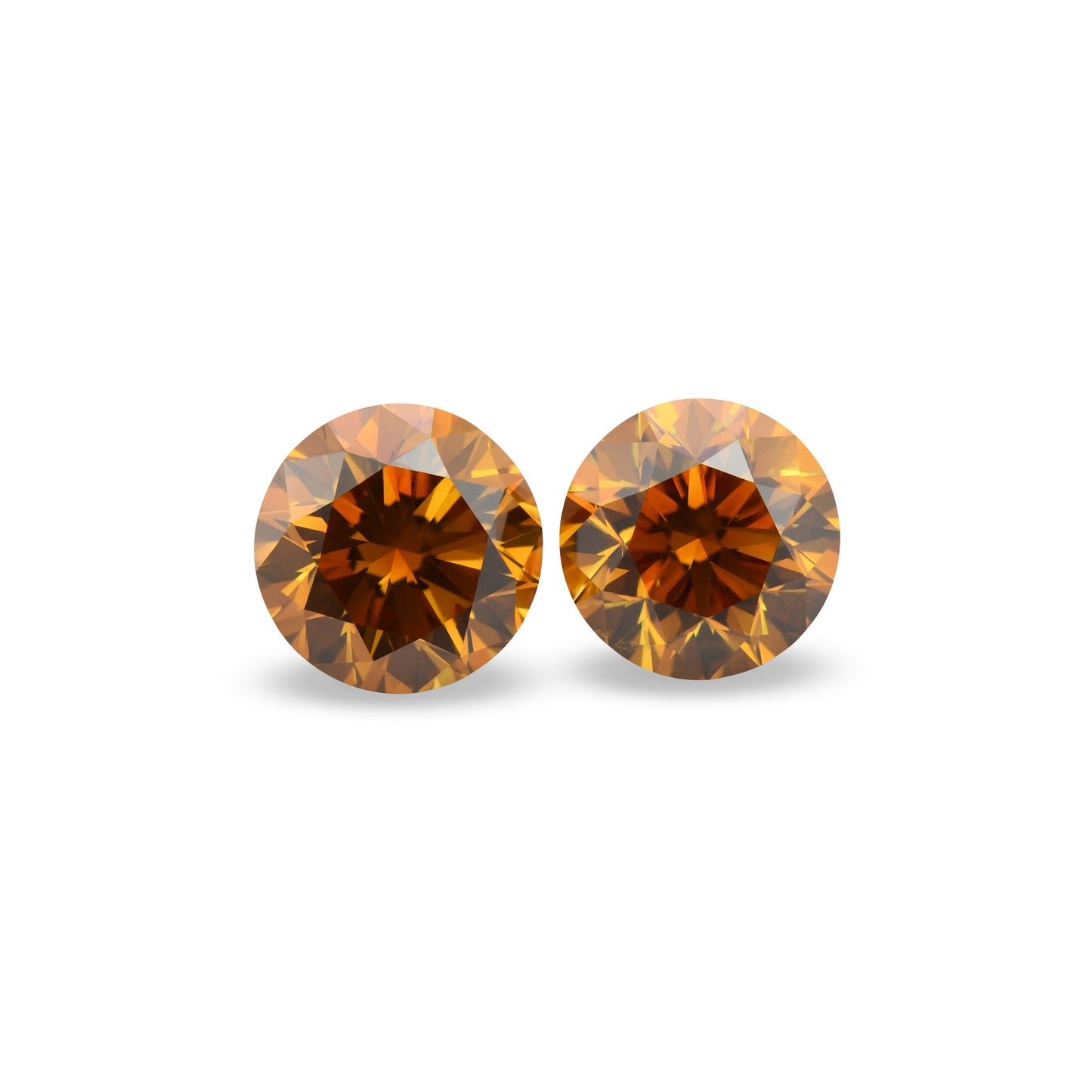 2,56 Karat Fancy Deep Yellow Orange Rundbrillant-Diamanten SI2