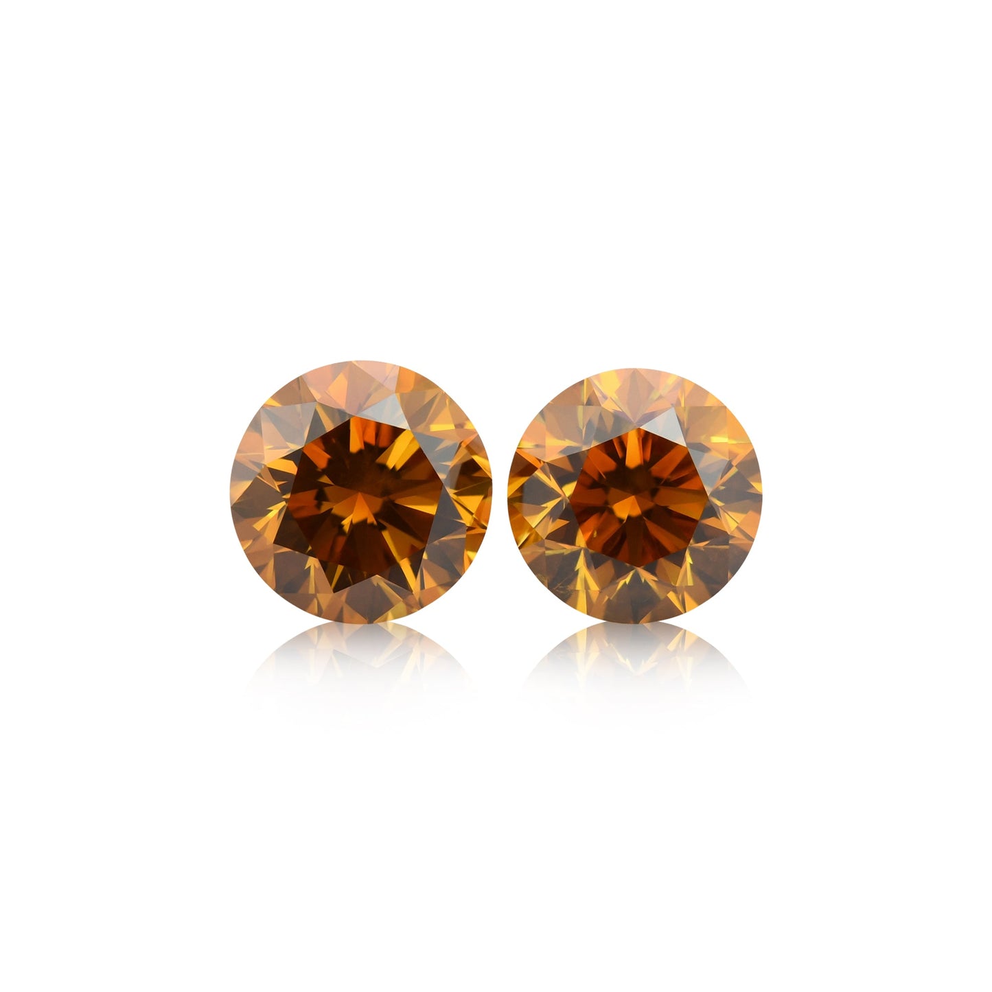 2,56 Karat Fancy Deep Yellow Orange Rundbrillant-Diamanten SI2