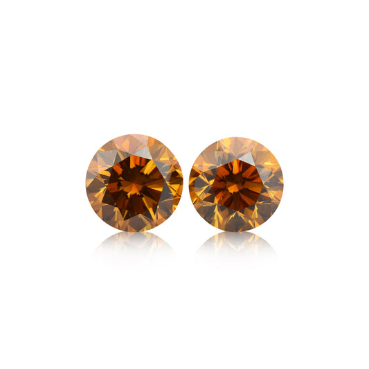 2,56 Karat Fancy Deep Yellow Orange Rundbrillant-Diamanten SI2