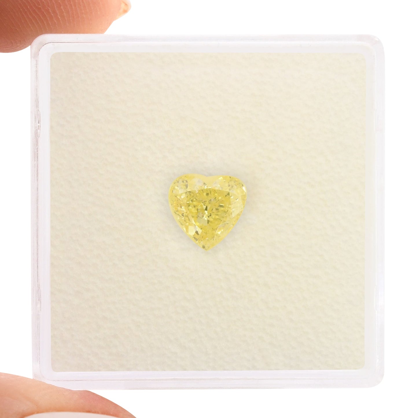 0,71 Karat Fancy Yellow Heart Diamant VS2 GIA
