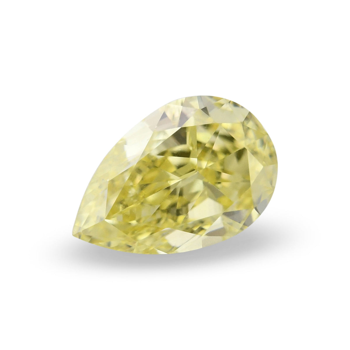 0,50 Karat Fancy Intense Yellow Pear Diamond VS2 GIA