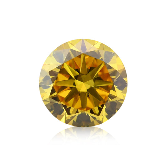 0,50 Karat Fancy Vivid Orange Yellow Brillant, runder Diamant, VS2 GIA