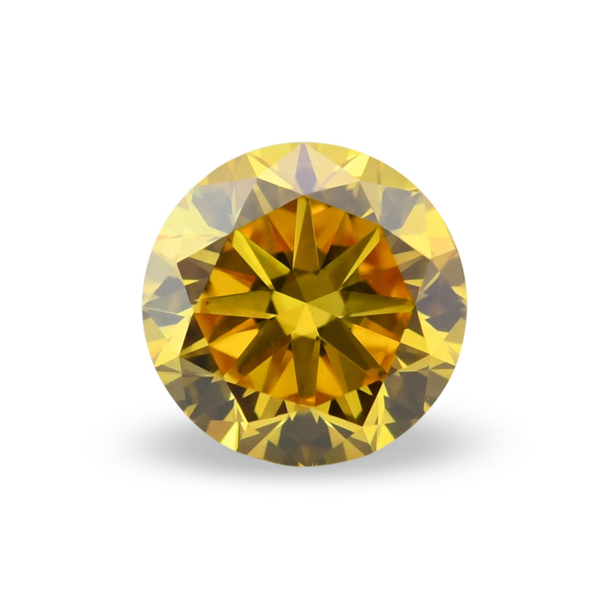 0,50 Karat Fancy Vivid Orange Yellow Brillant, runder Diamant, VS2 GIA