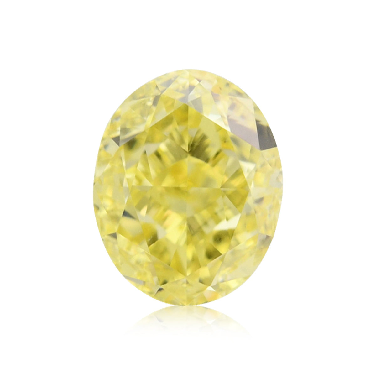 0,80 Karat Fancy Intense Yellow Oval Diamond VS2 GIA
