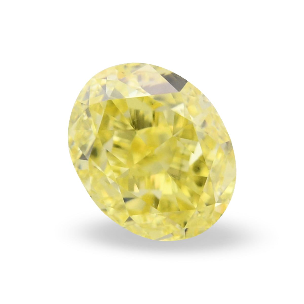 0,80 Karat Fancy Intense Yellow Oval Diamond VS2 GIA