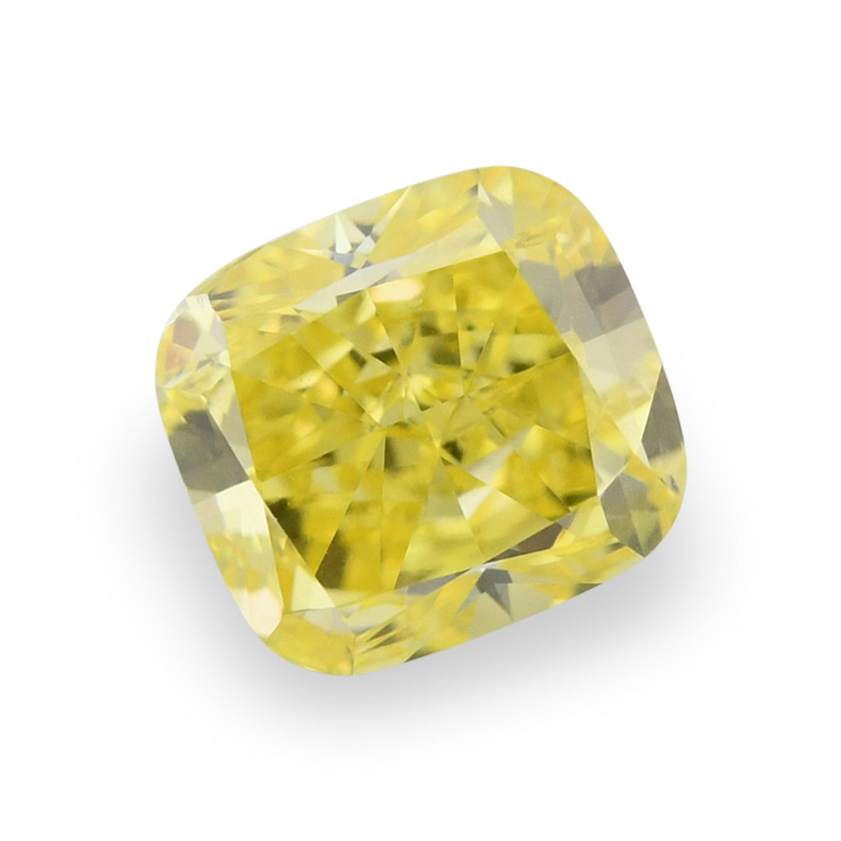 0,72 Karat Fancy Vivid Yellow Cushion Diamond VS1 GIA