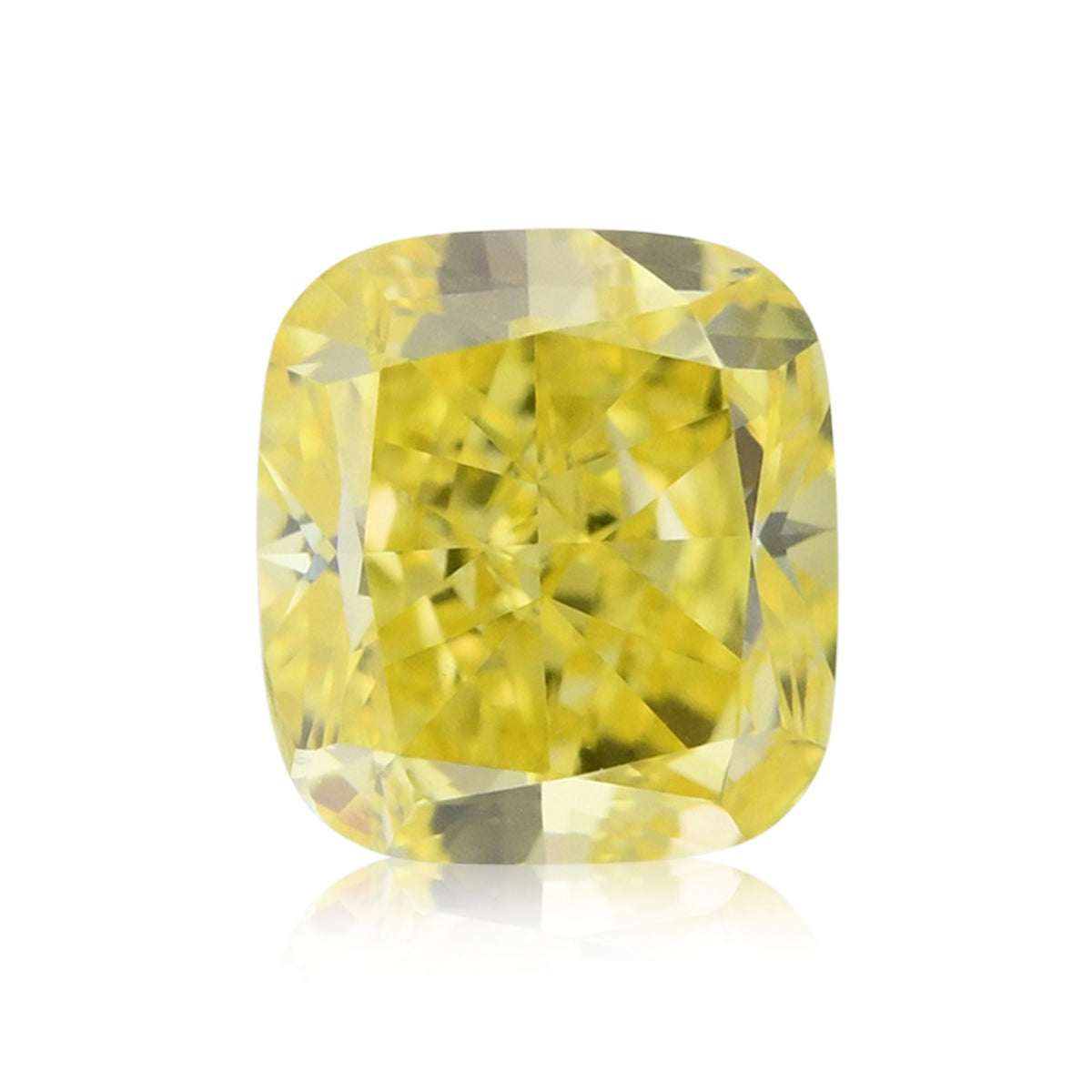 0,72 Karat Fancy Vivid Yellow Cushion Diamond VS1 GIA
