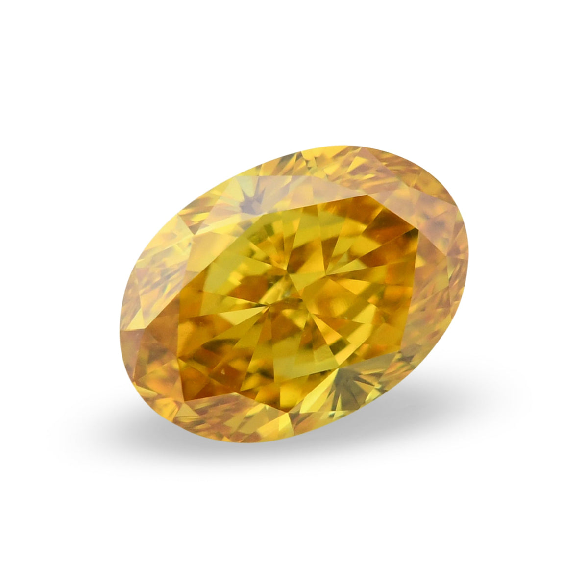 0,55 Karat Fancy Vivid Orange Yellow Ovaler Diamant VS2 GIA