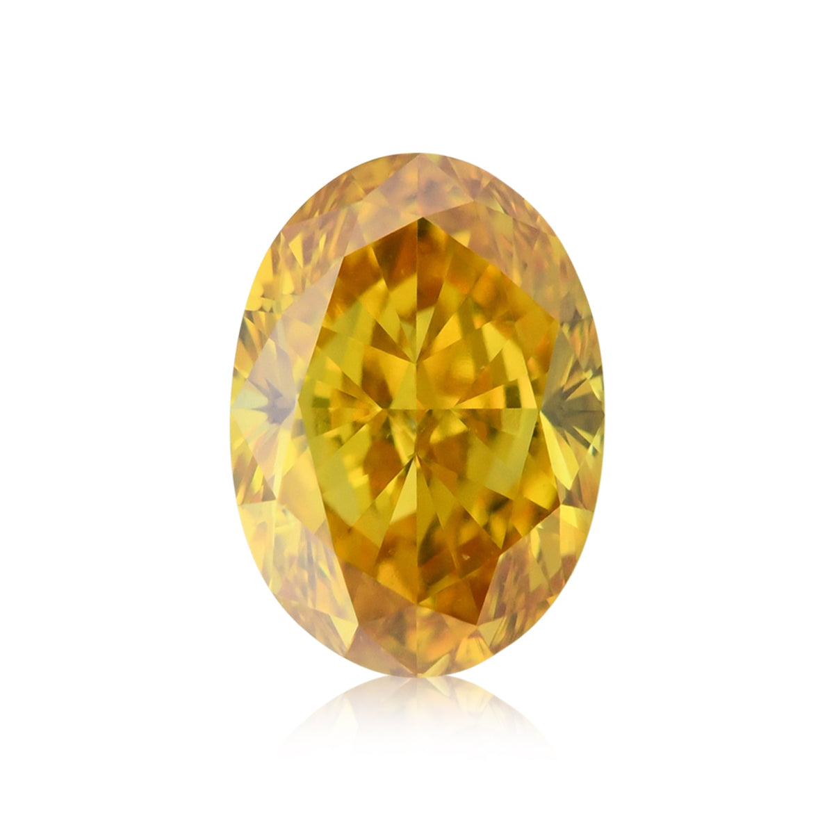 0,55 Karat Fancy Vivid Orange Yellow Ovaler Diamant VS2 GIA
