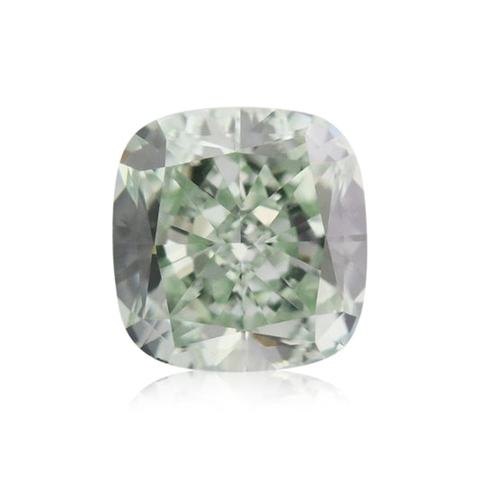 0,31 Karat Fancy Intense Green Cushion Diamond VS1 GIA