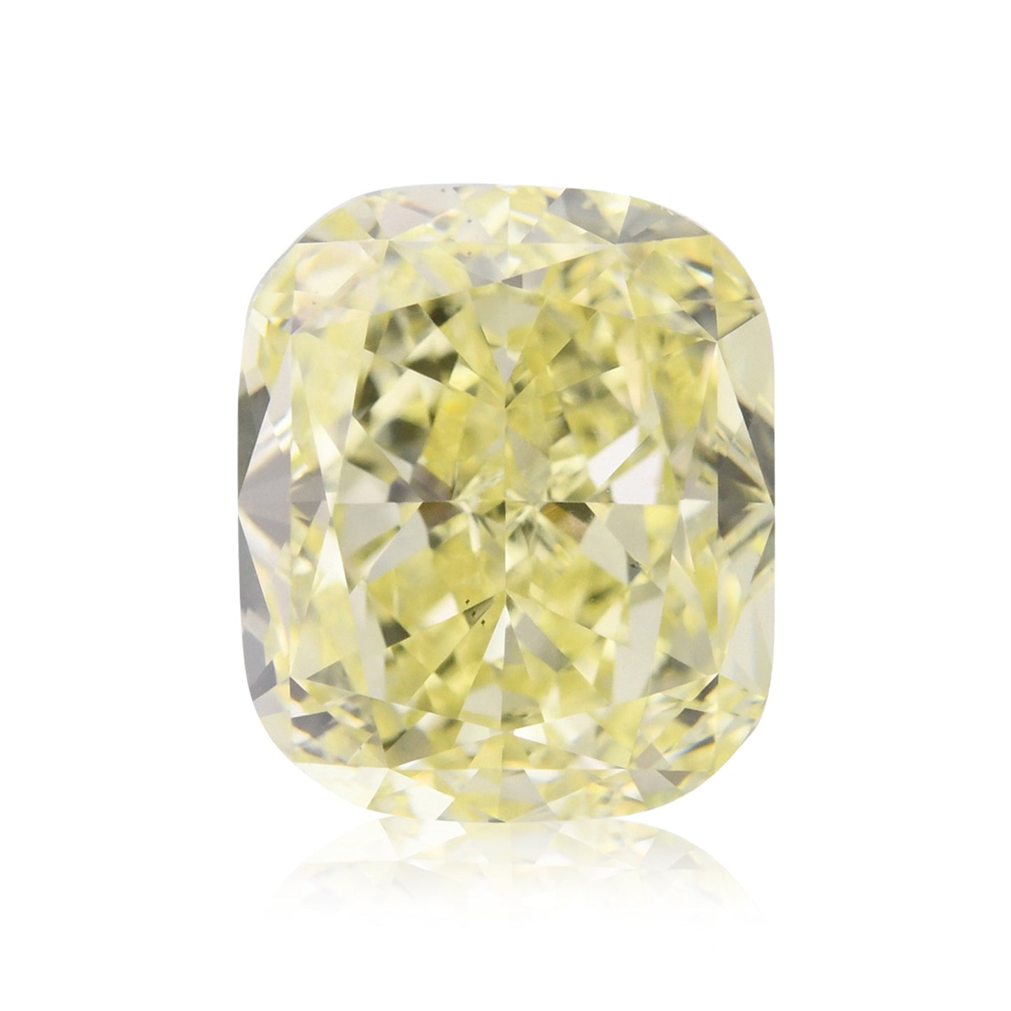 1,94 Karat Fancy Light Yellow Cushion Diamond VS2 GIA