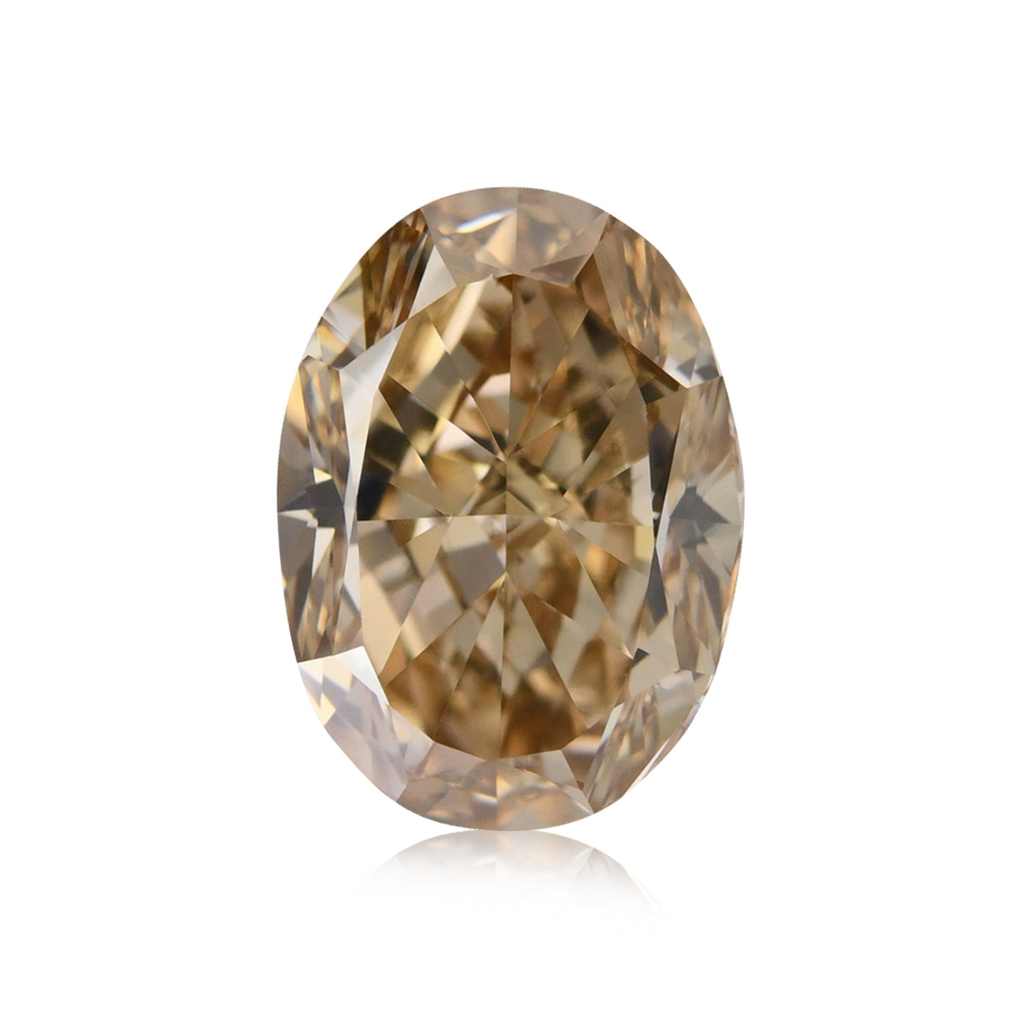 2,14 Karat Fancy Yellowish Brown Oval Diamond VVS2 GIA
