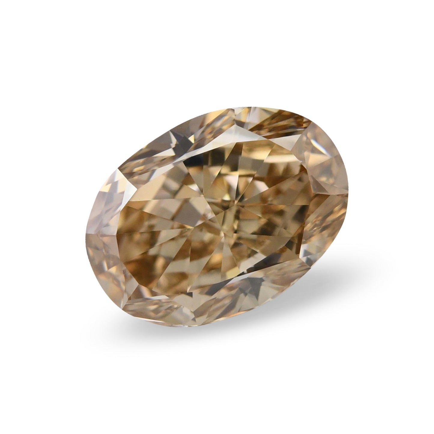 2,14 Karat Fancy Yellowish Brown Oval Diamond VVS2 GIA