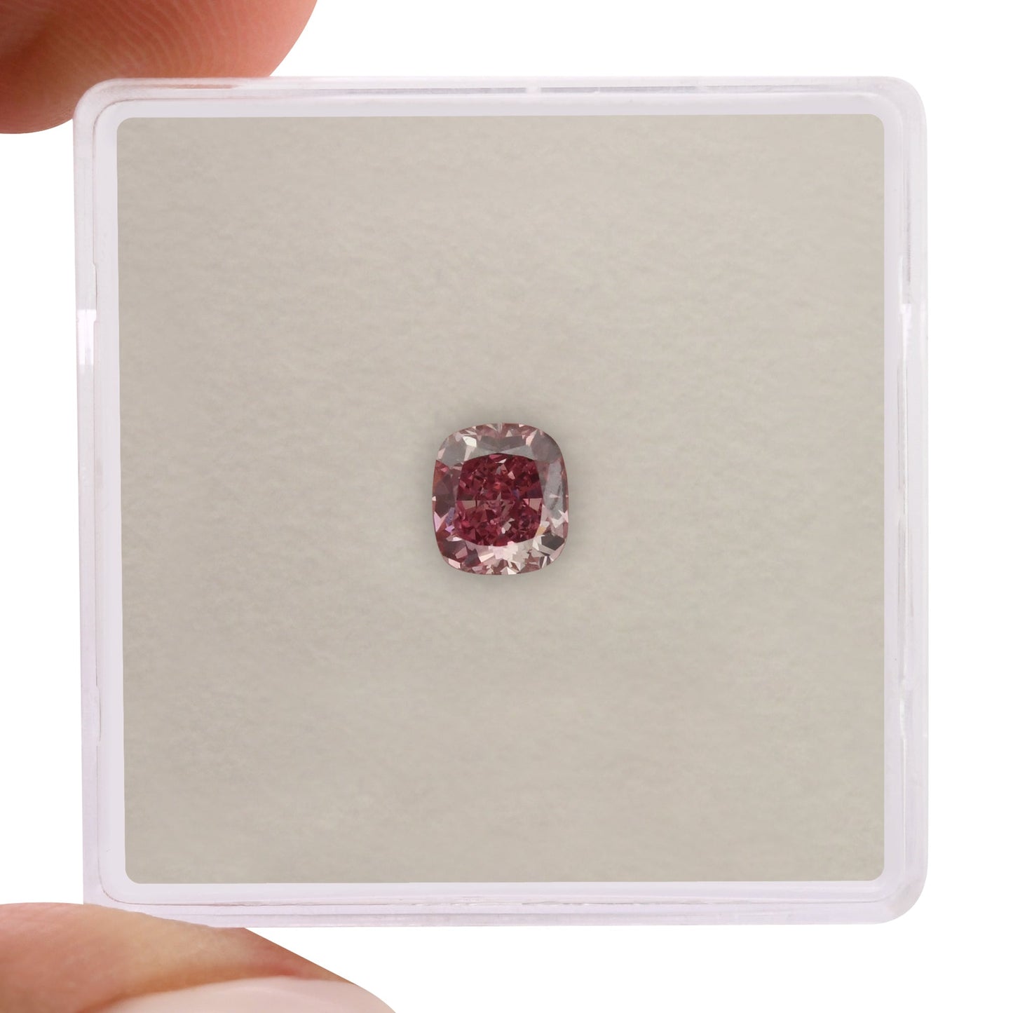 0,51 Karat Fancy Vivid Purplish Pink Cushion Diamant VS2 ARGYLE & GIA