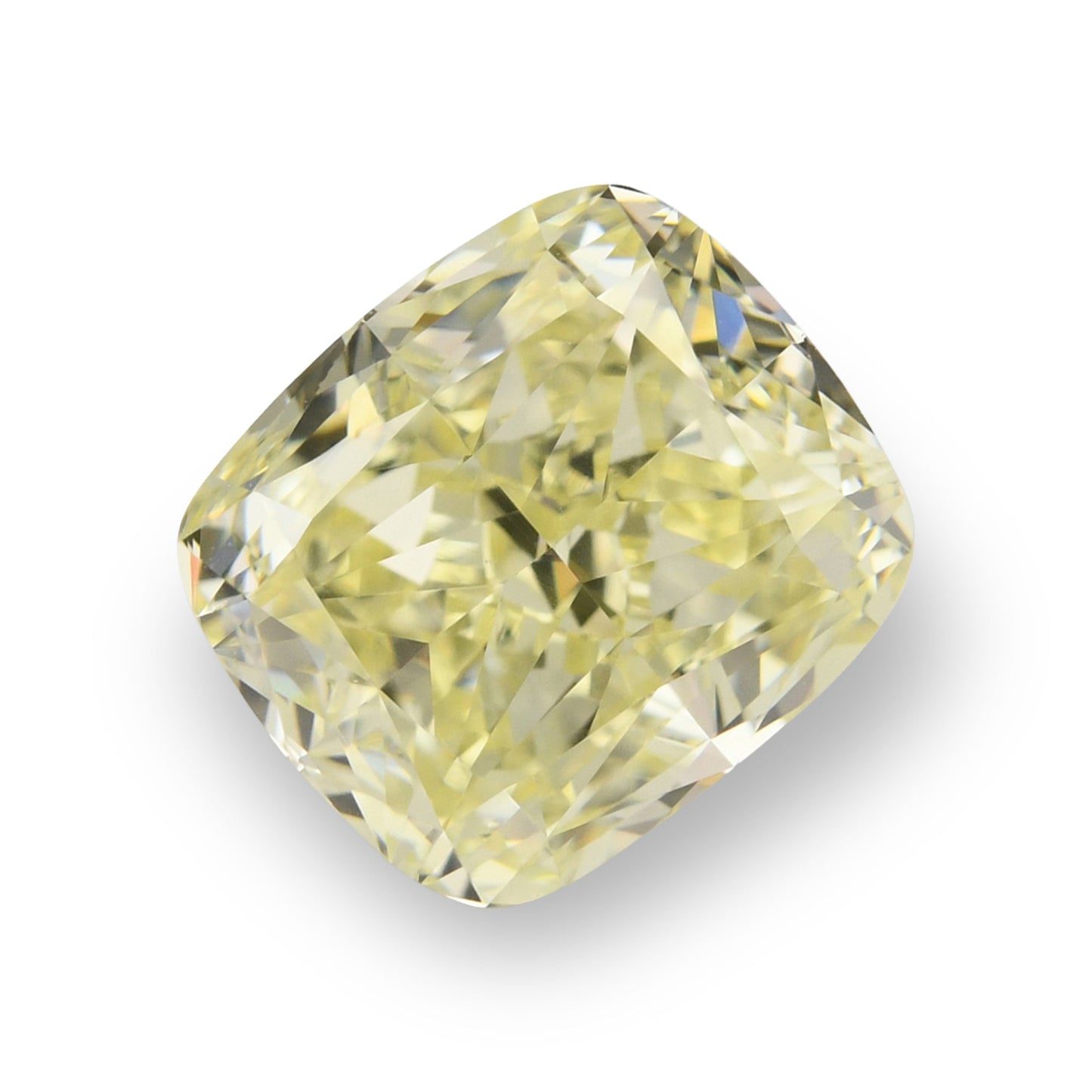 3,01 Karat Fancy Light Yellow Cushion Diamond VVS2 GIA