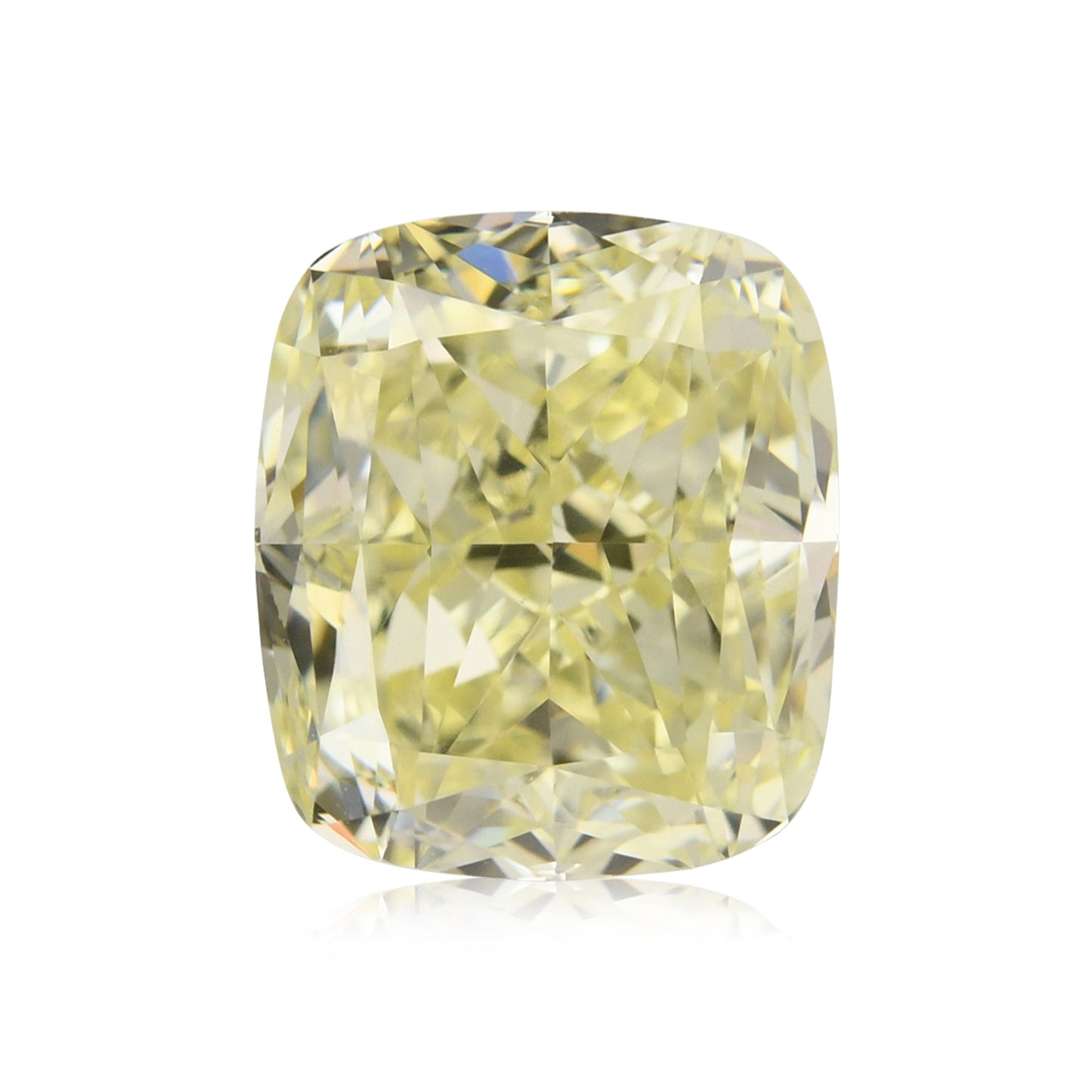 3,01 Karat Fancy Light Yellow Cushion Diamond VVS2 GIA