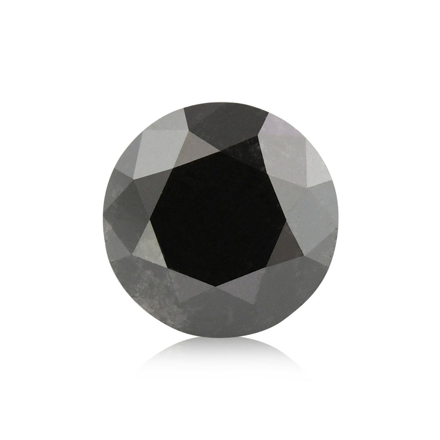 0.69 Carat Fancy Black Round Brilliant Diamond  GIA