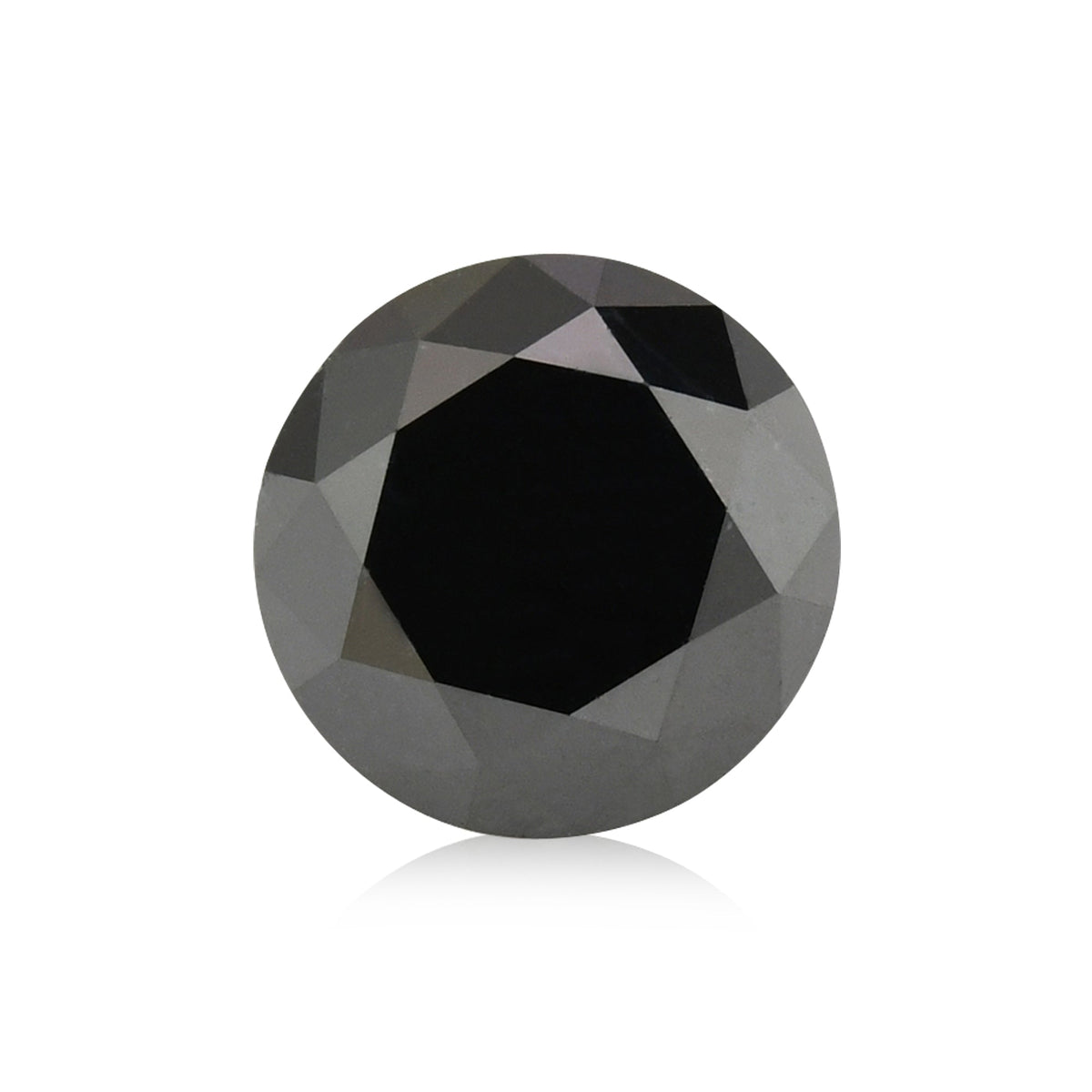 0.90 Carat Fancy Black Round Brilliant Diamond  GIA