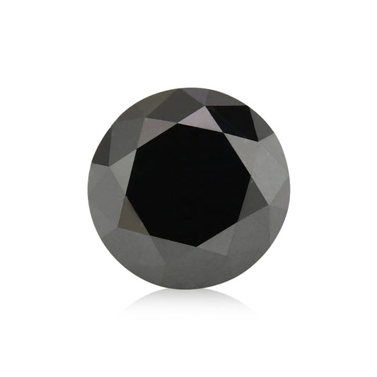 0.90 Carat Fancy Black Round Brilliant Diamond  GIA