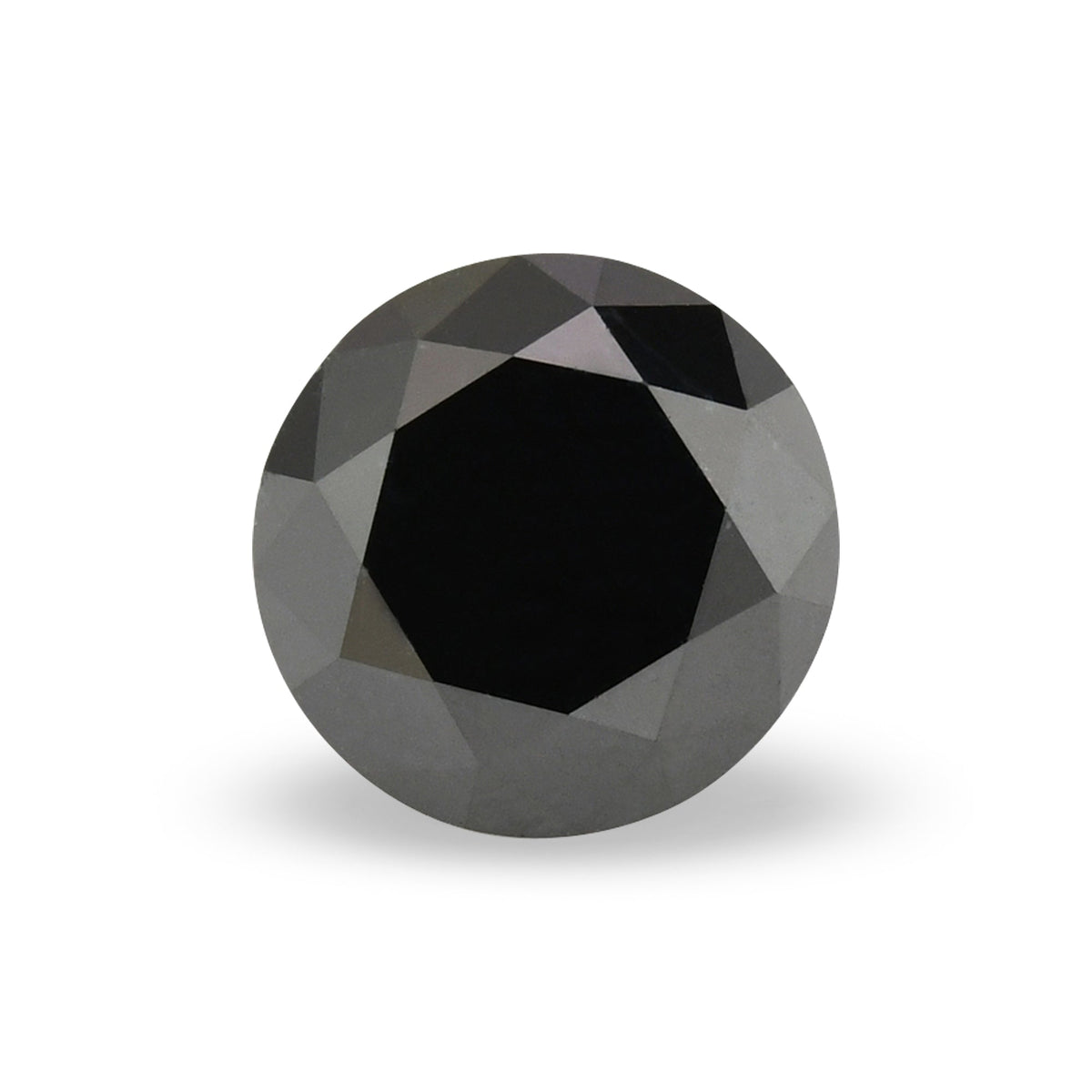 0.90 Carat Fancy Black Round Brilliant Diamond  GIA