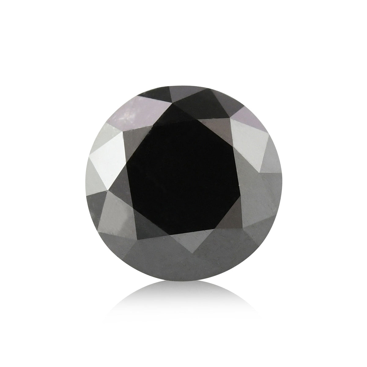 0.74 Carat Fancy Black Round Brilliant Diamond  GIA