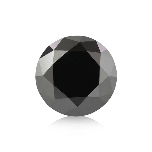 0.74 Carat Fancy Black Round Brilliant Diamond  GIA