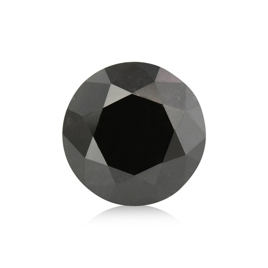 0.69 Carat Fancy Black Round Brilliant Diamond  GIA