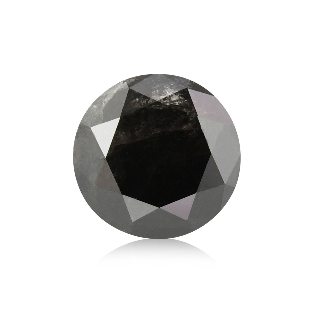 0.67 Carat Fancy Black Round Brilliant Diamond  GIA