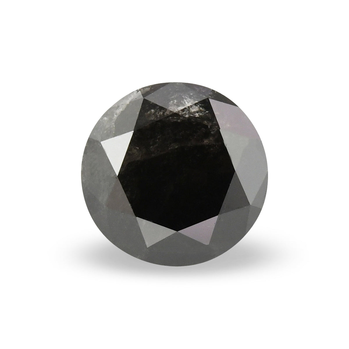 0.67 Carat Fancy Black Round Brilliant Diamond  GIA