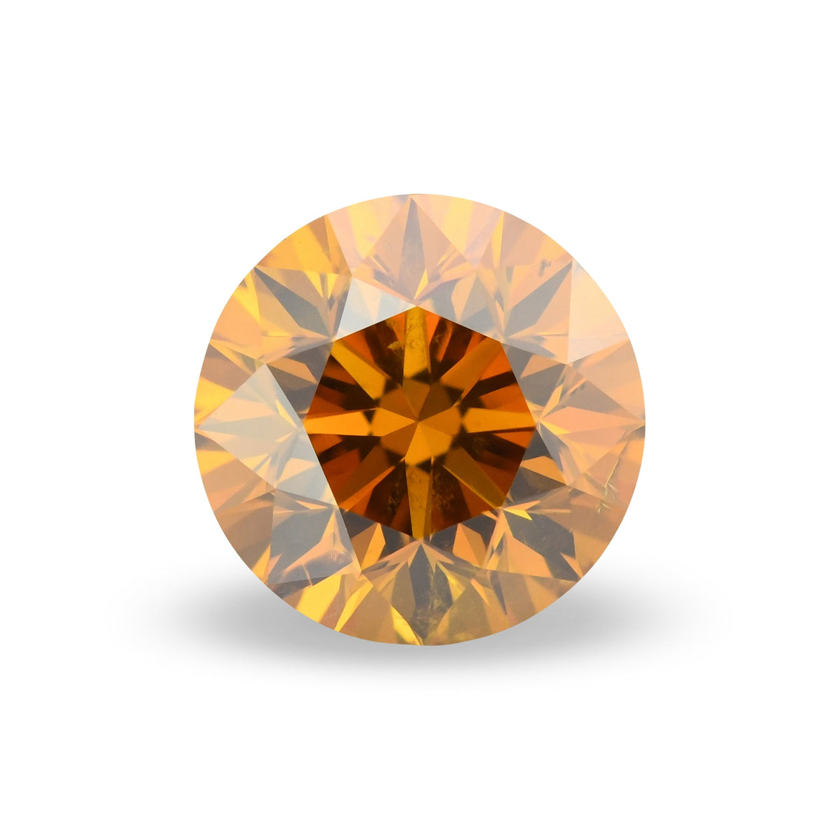 1,67 Karat Fancy Deep Brownish Yellowish Orange Rundbrillant Diamant I1 GIA