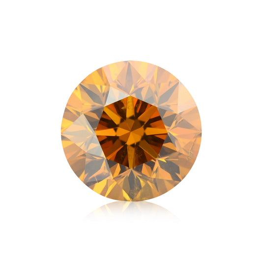 1,67 Karat Fancy Deep Brownish Yellowish Orange Rundbrillant Diamant I1 GIA