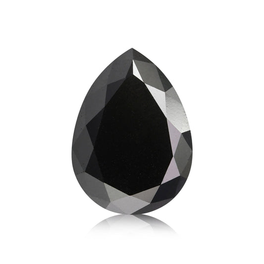1,41 Karat Fancy Black Pear Diamond GIA
