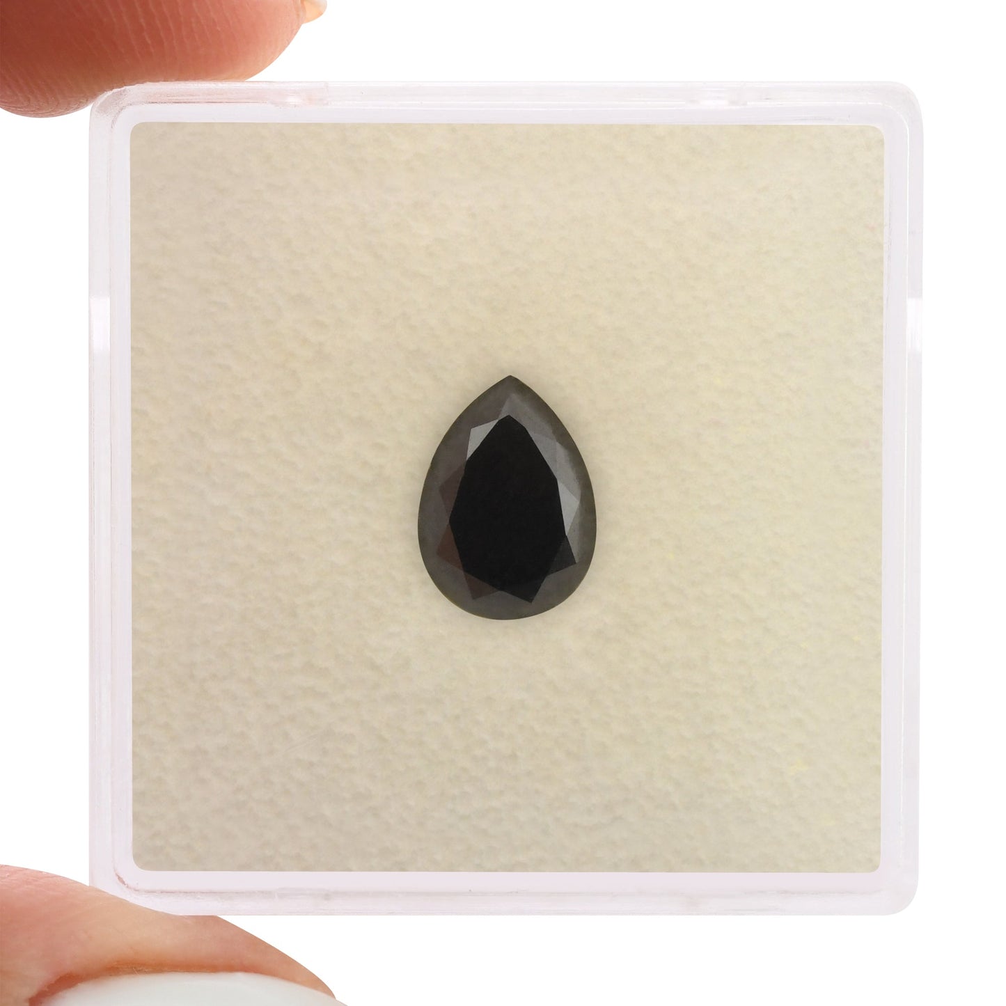 1,41 Karat Fancy Black Pear Diamond GIA
