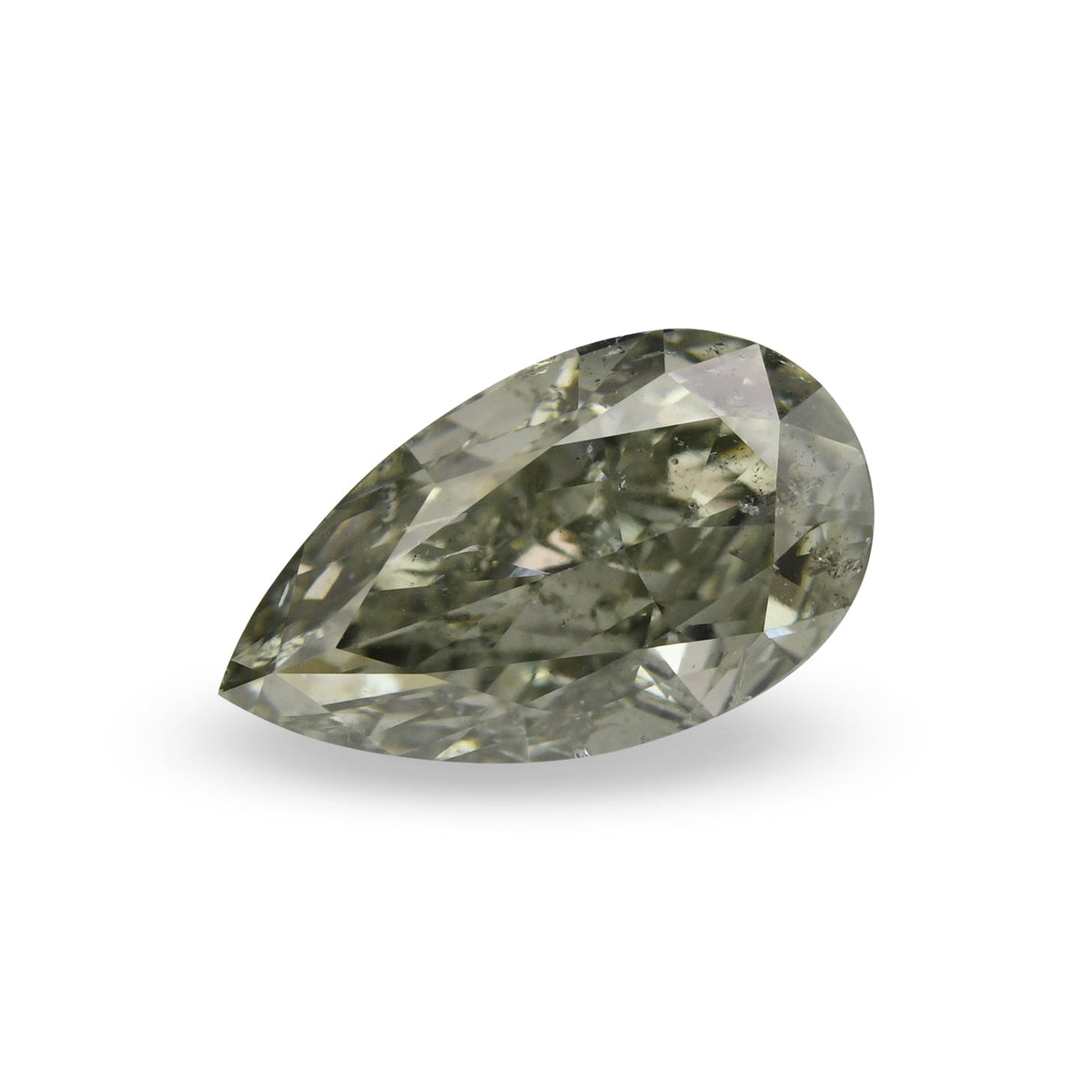 Birnenförmiger Diamant | 2,01 ct | Dunkelgrau-Grün | Reinheit I1 | GIA | Ref. 628301