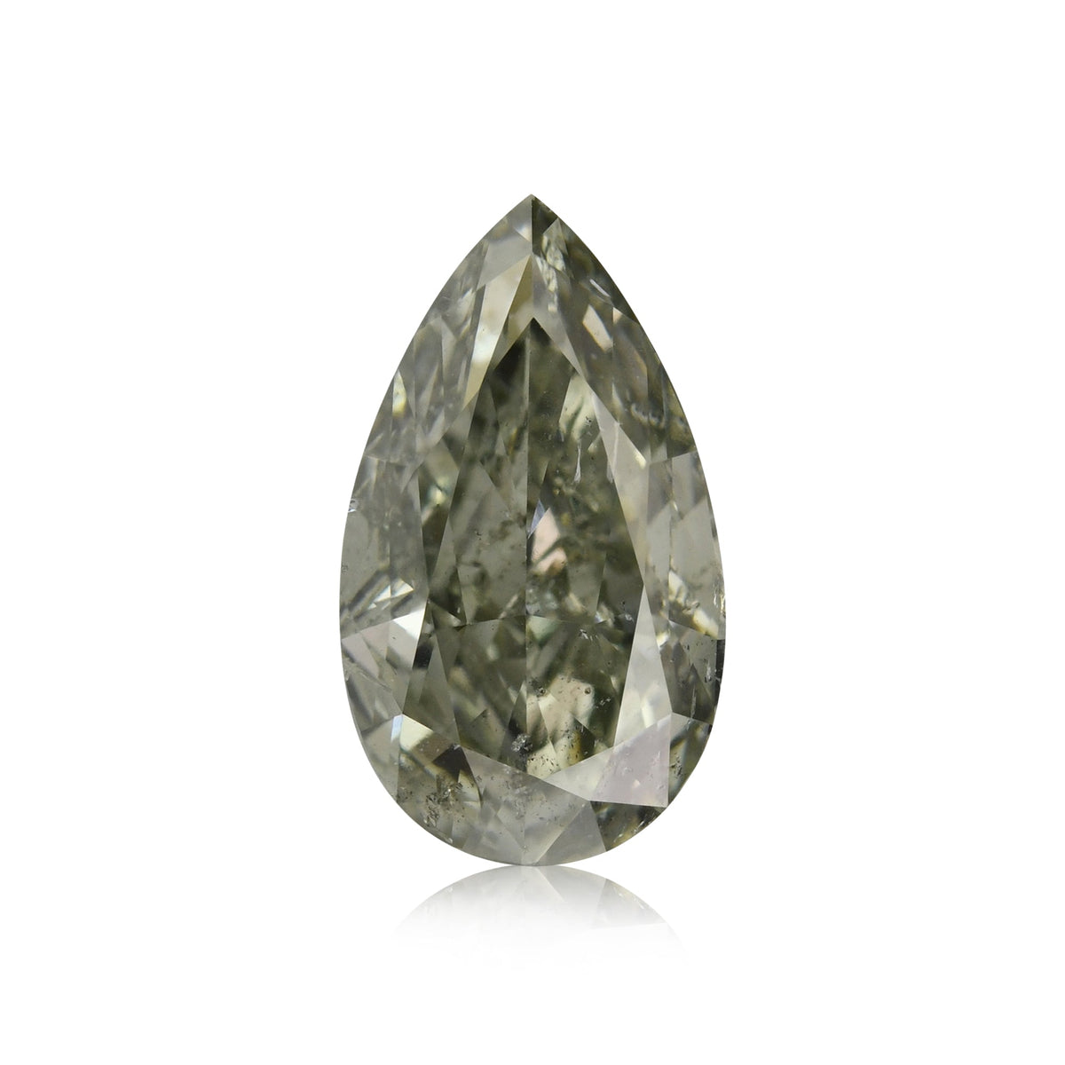 Birnenförmiger Diamant | 2,01 ct | Dunkelgrau-Grün | Reinheit I1 | GIA | Ref. 628301