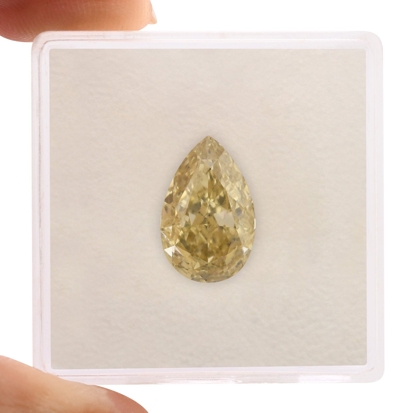 3.03 Carat Fancy Brownish Yellow Pear Diamond SI1 GIA