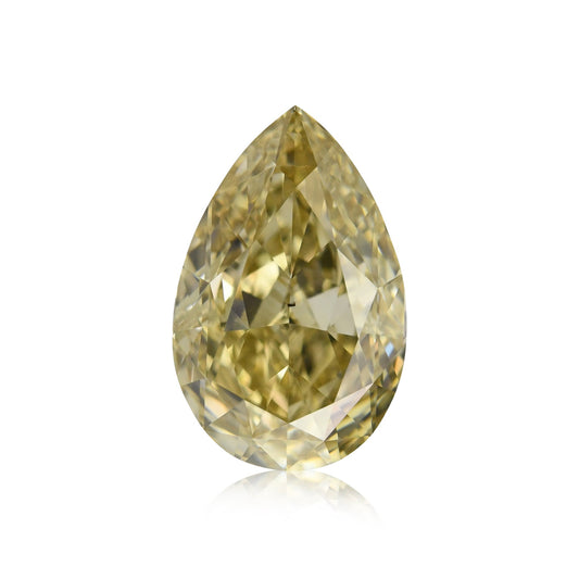 3,03 Karat Fancy Brownish Yellow Birnear Diamond SI1 GIA