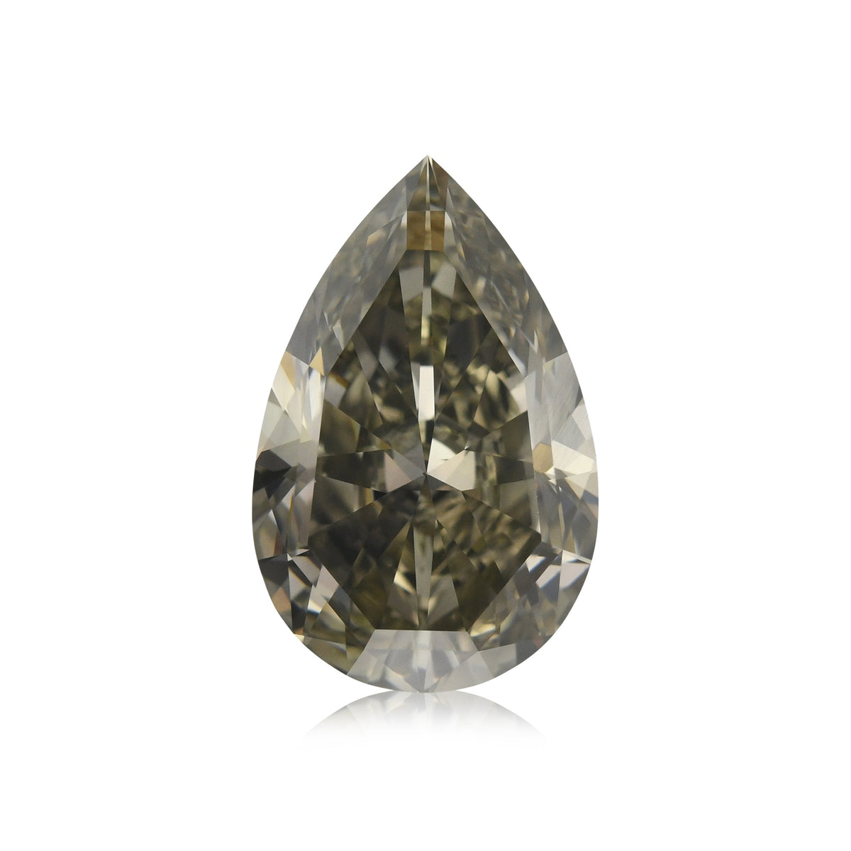5.05 Carat Fancy Dark Gray Pear Diamond SI1 GIA
