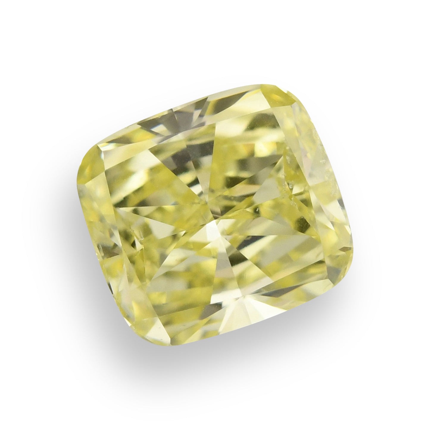 0,71 Karat Fancy Intense Yellow Cushion Diamond SI1 GIA