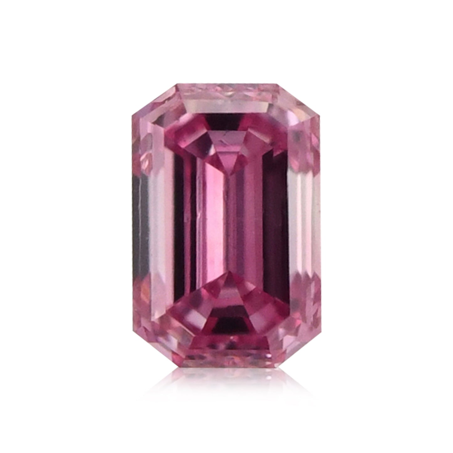 0,11 Karat Fancy Vivid Purplish Pink Emerald Diamond (SI1) GIA