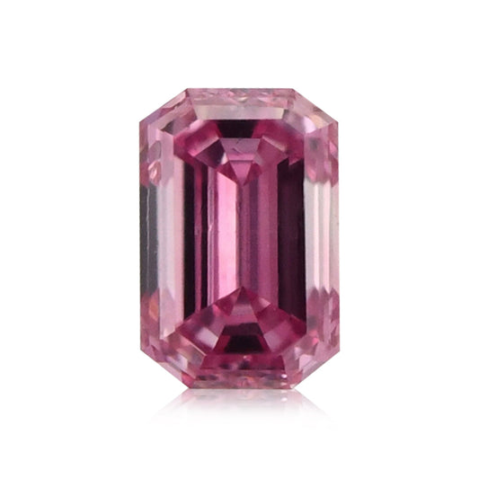 0,11 Karat Fancy Vivid Purplish Pink Emerald Diamond (SI1) GIA