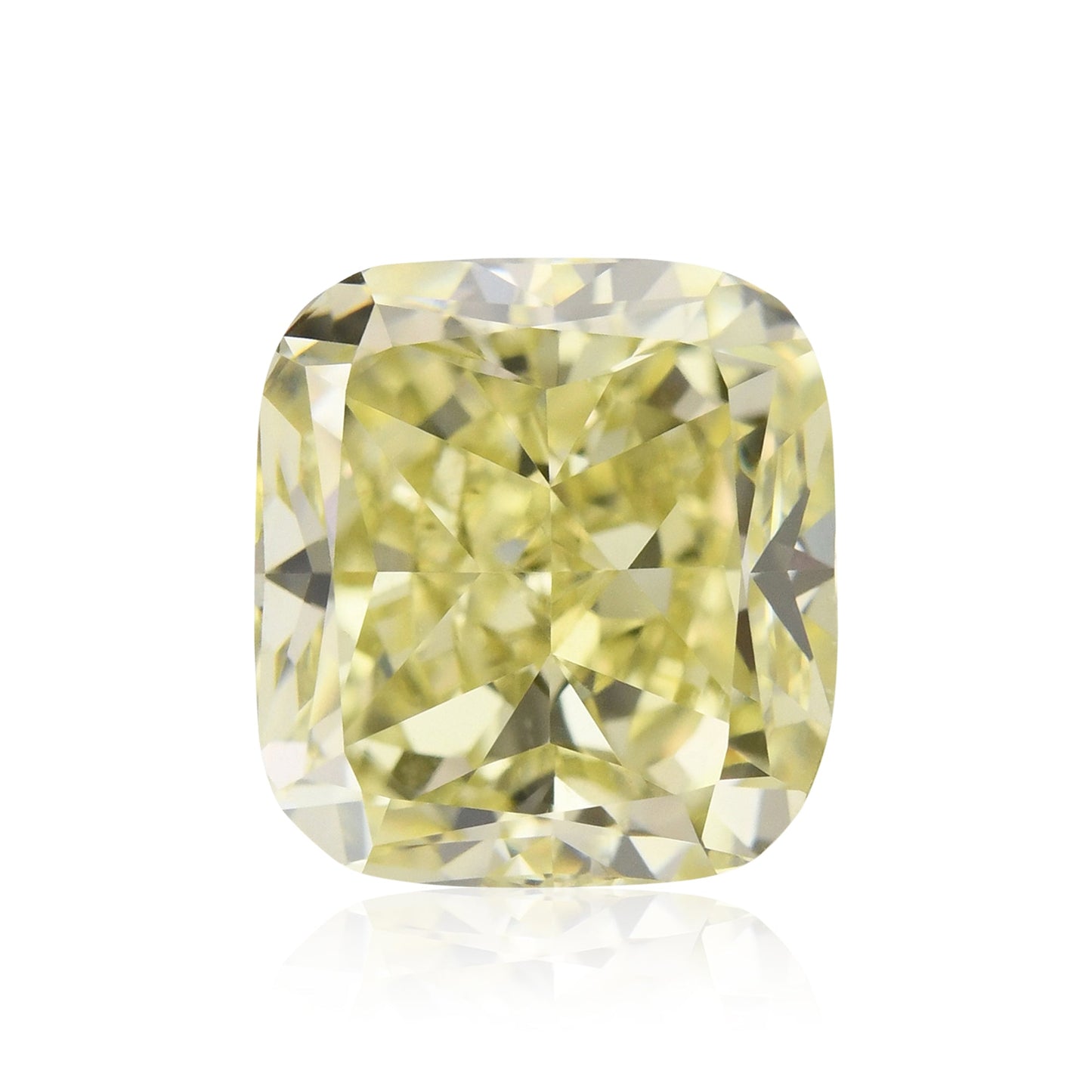 3,03 Karat Fancy Grayish Greenish Yellow Cushion Diamond SI1 GIA