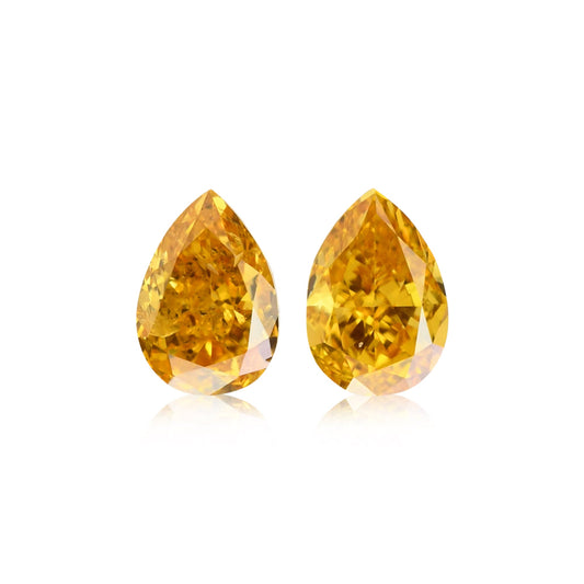 1,15 Karat Fancy Vivid Orange Yellow Birnen-Diamanten SI1