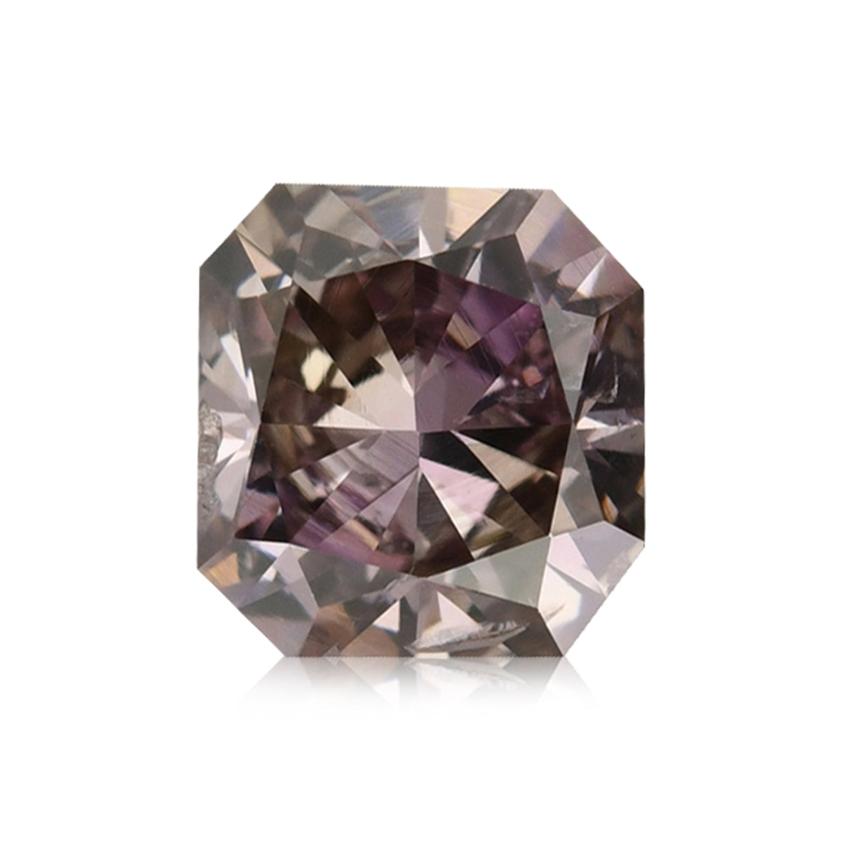 0,53 Karat Fancy Dark Brown Purple Radiant Diamond (I1) GIA