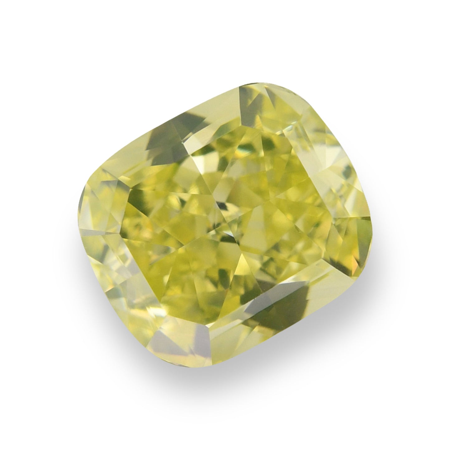 1,60 Karat Fancy Intense Greenish Yellow Radiant VVS2 GIA