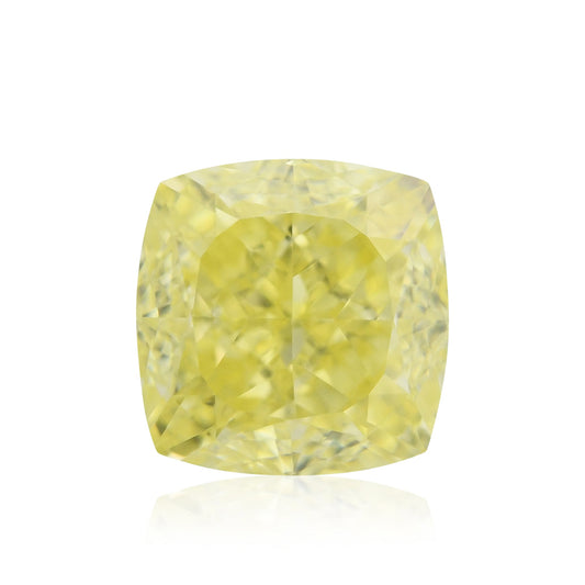 1,24 Karat Fancy Intense Yellow Cushion Diamond VVS1 GIA