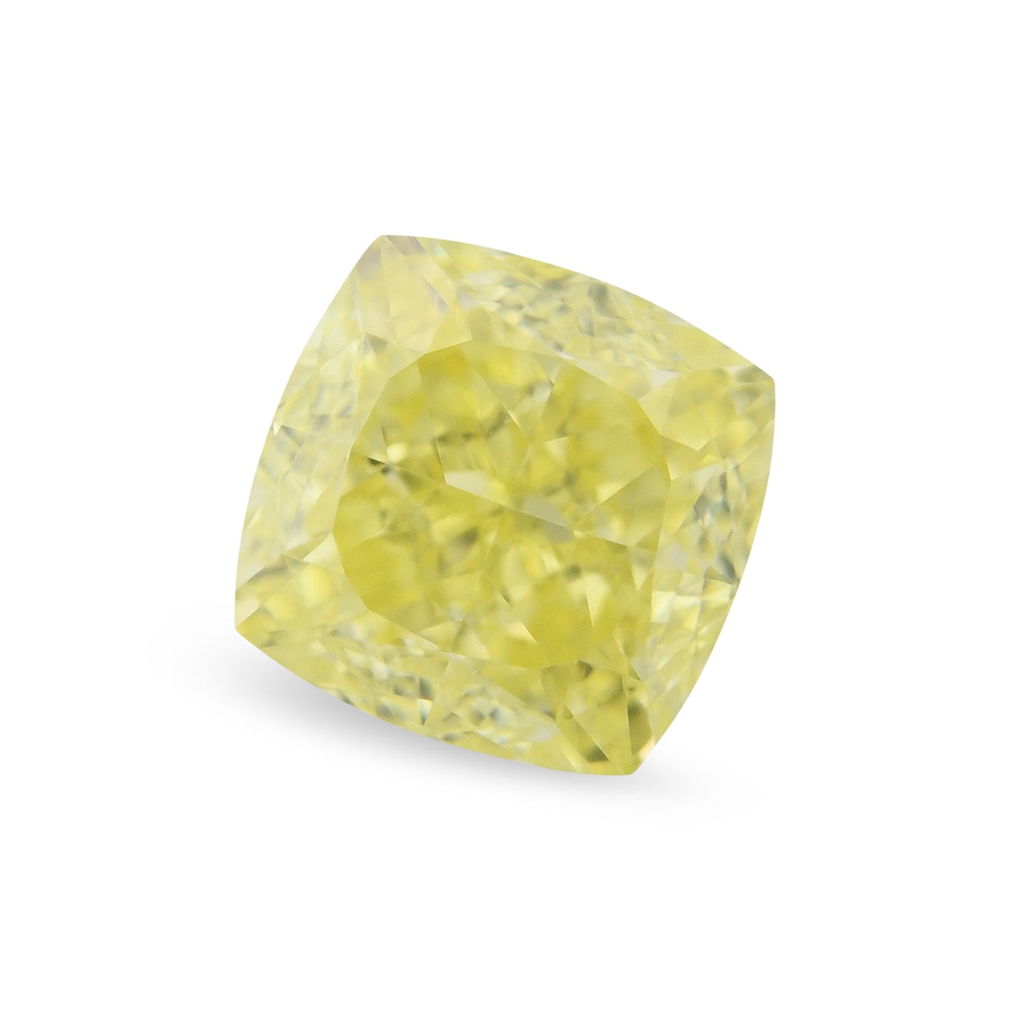 1,24 Karat Fancy Intense Yellow Cushion Diamond VVS1 GIA