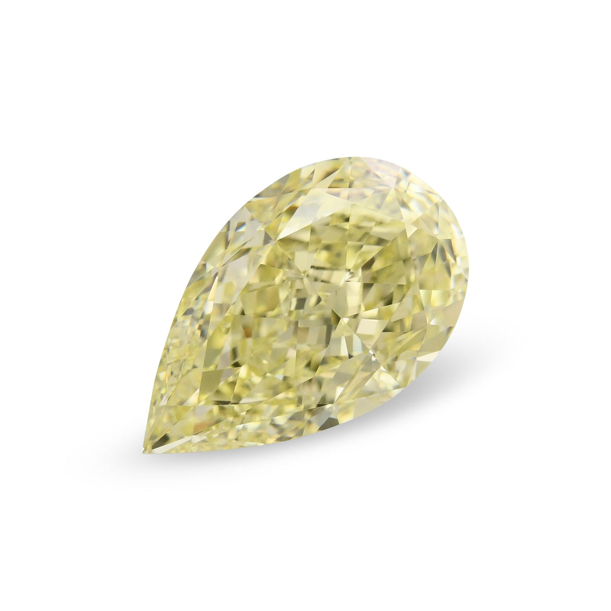 6.61 Carat Fancy Light Yellow Pear Diamond VS2 GIA